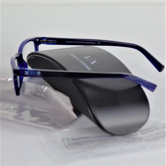 Armani Exchange Men AX3007 Blue Eyeglasses & Case - Picture 7 of 9